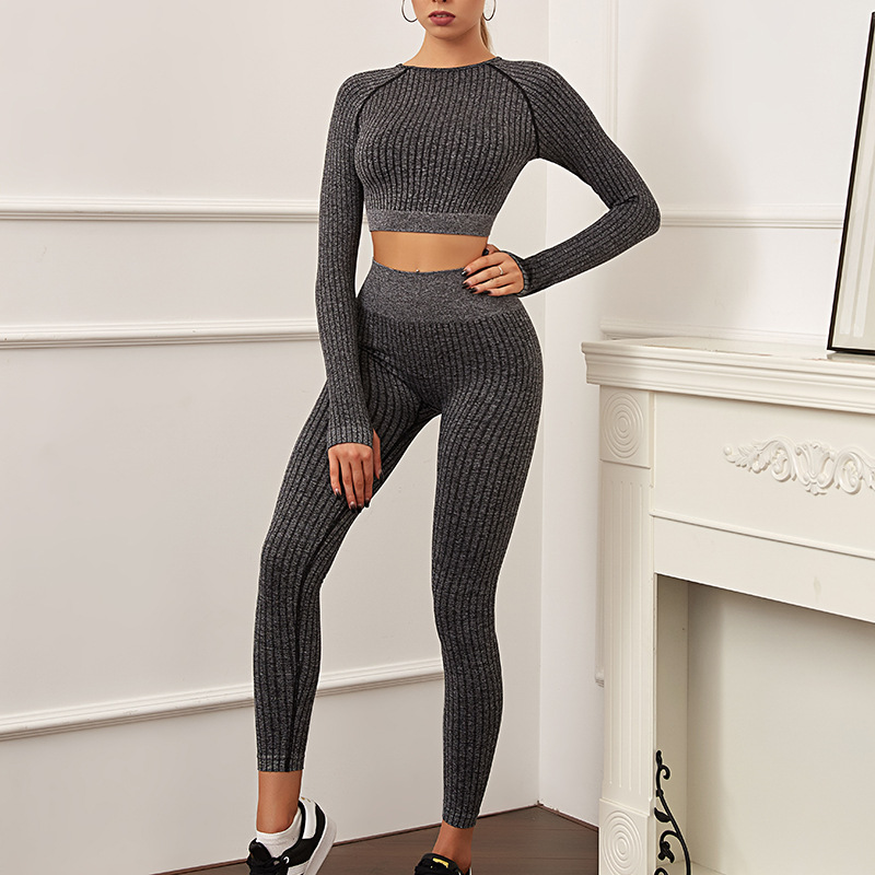 Long Sleeves Top and High Waist Pants MH133655