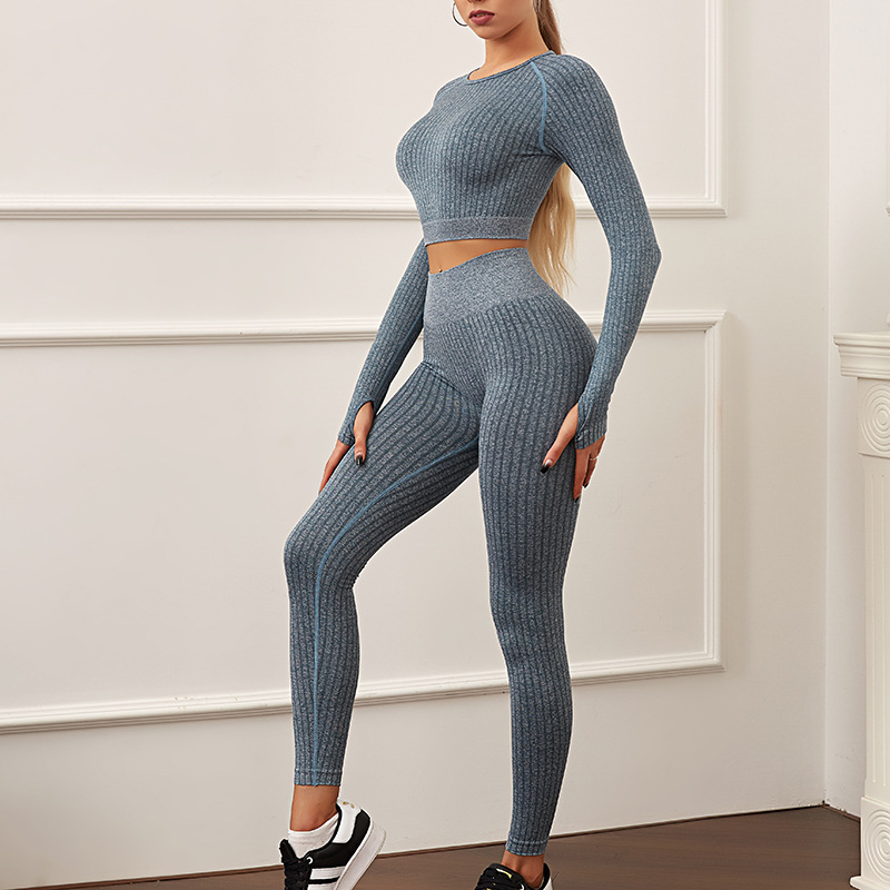 Long Sleeves Top and High Waist Pants MH133655