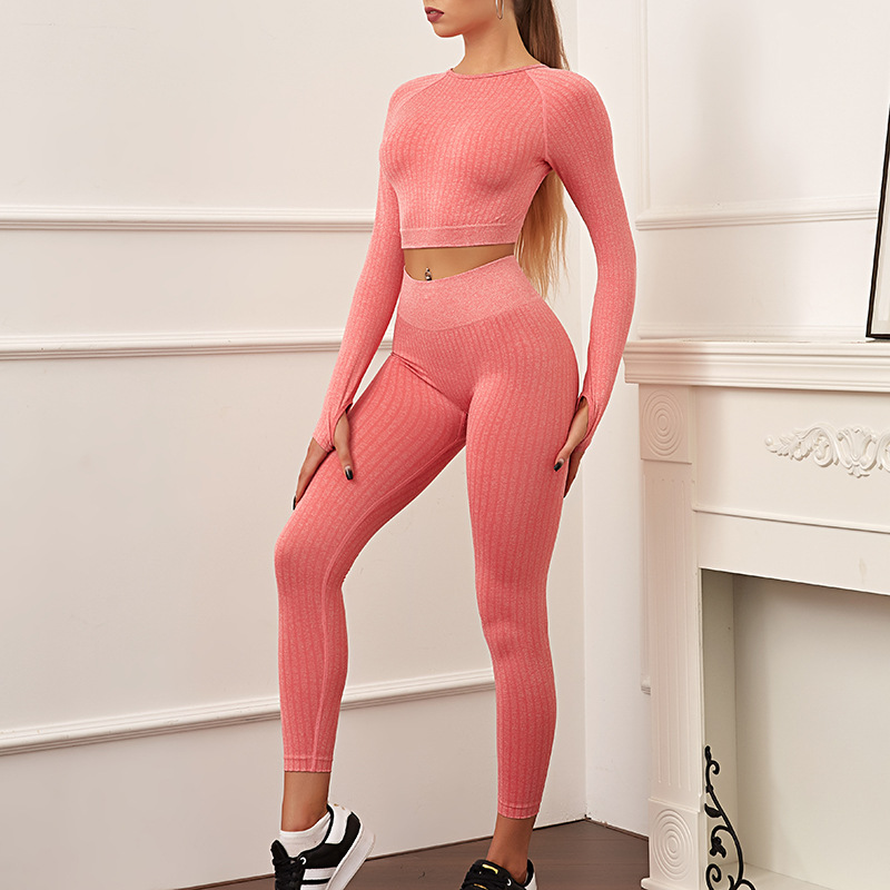 Long Sleeves Top and High Waist Pants MH133655