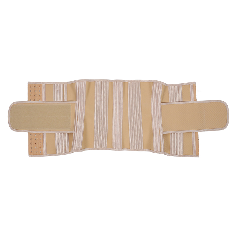 Skin Latex Side Single Belt 27 Steel Bone Hooks Waist Trainer  MHW100437N