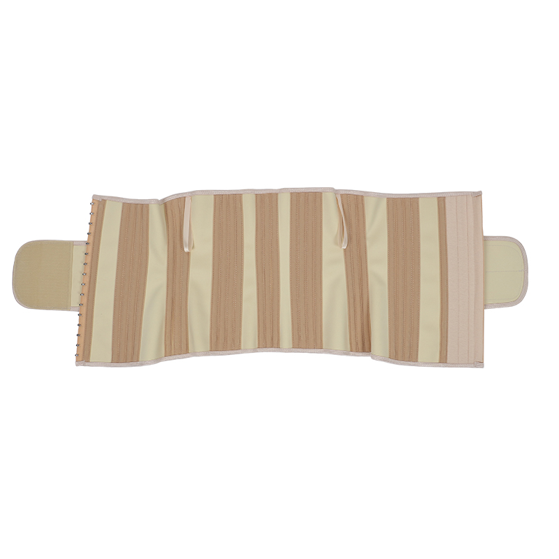 Skin Latex Side Single Belt 27 Steel Bone Hooks Waist Trainer  MHW100437N
