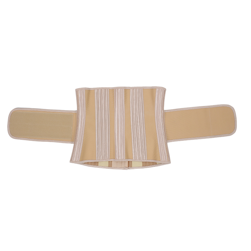 Skin Latex Side Single Belt 27 Steel Bone Hooks Waist Trainer  MHW100437N