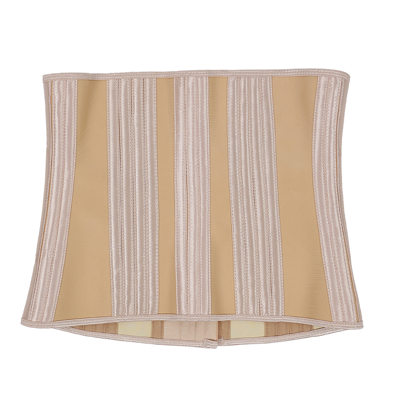Skin Latex Side Single Belt 27 Steel Bone Hooks Waist Trainer  MHW100437N