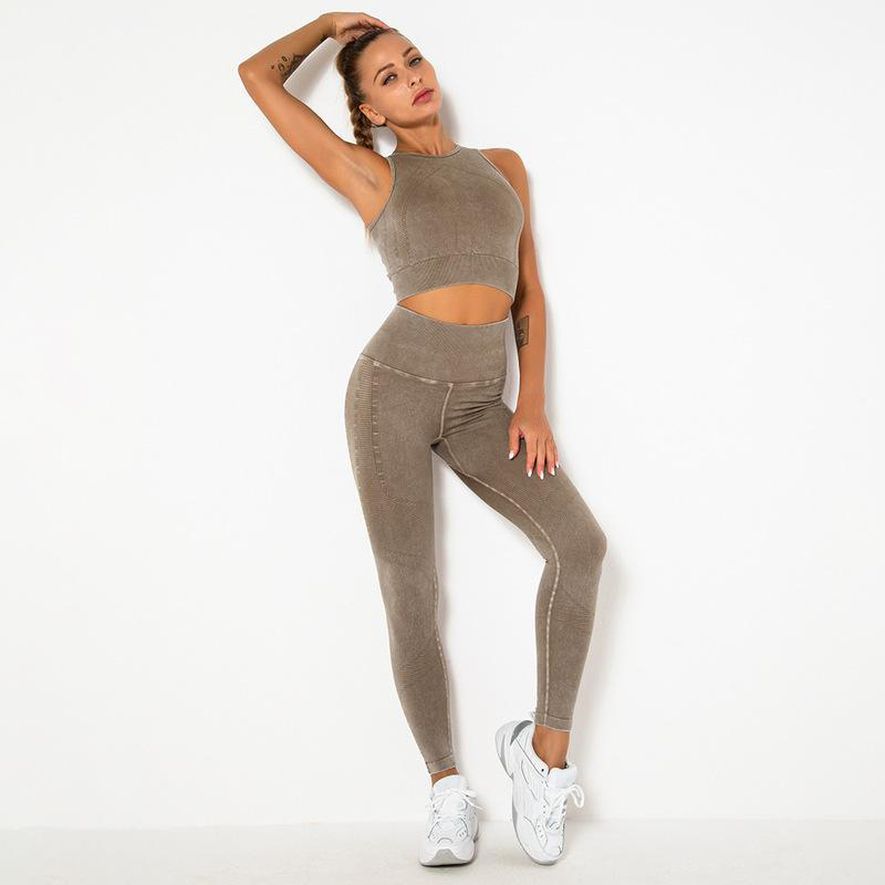 Special Color Short Top Trousers Yoga Set MH133607