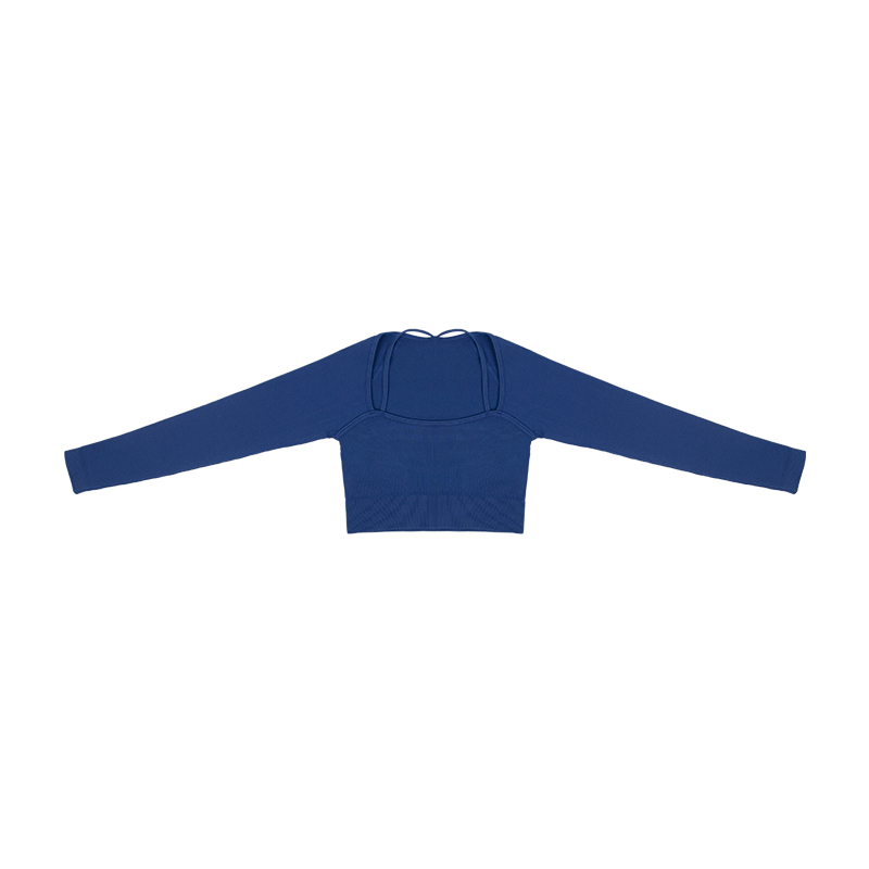 New Long Sleeve Yoga Wear With Chest Pad Quick Dry MH133671BL-L