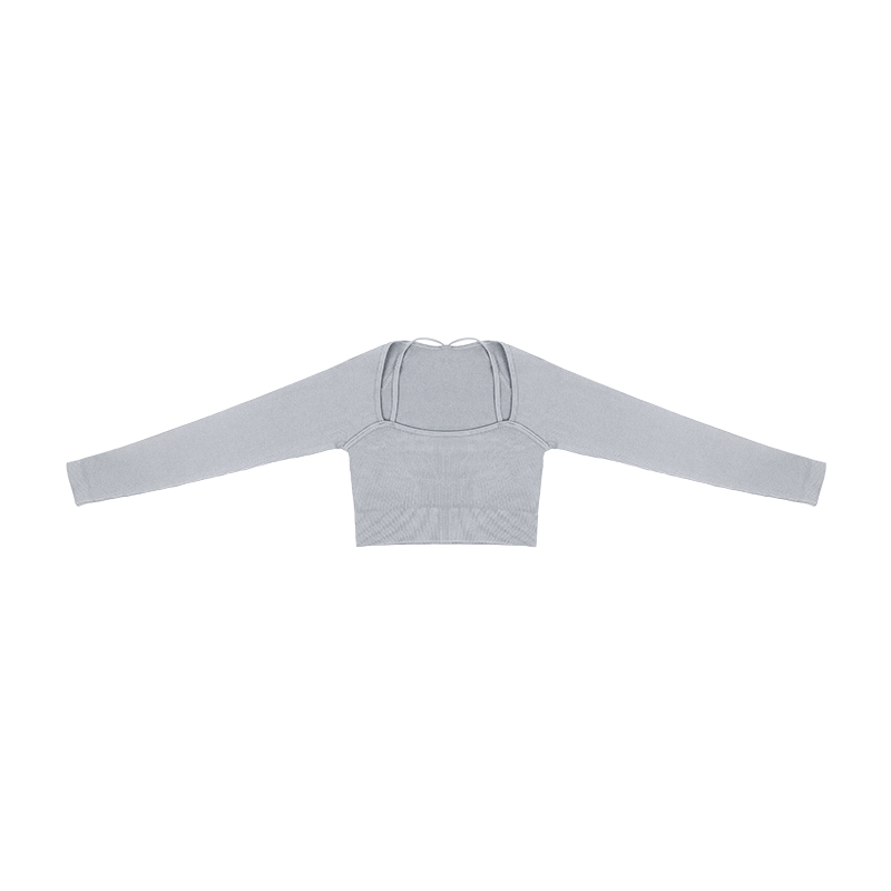 New Long Sleeve Yoga Wear With Chest Pad Quick Dry MH133671G-L