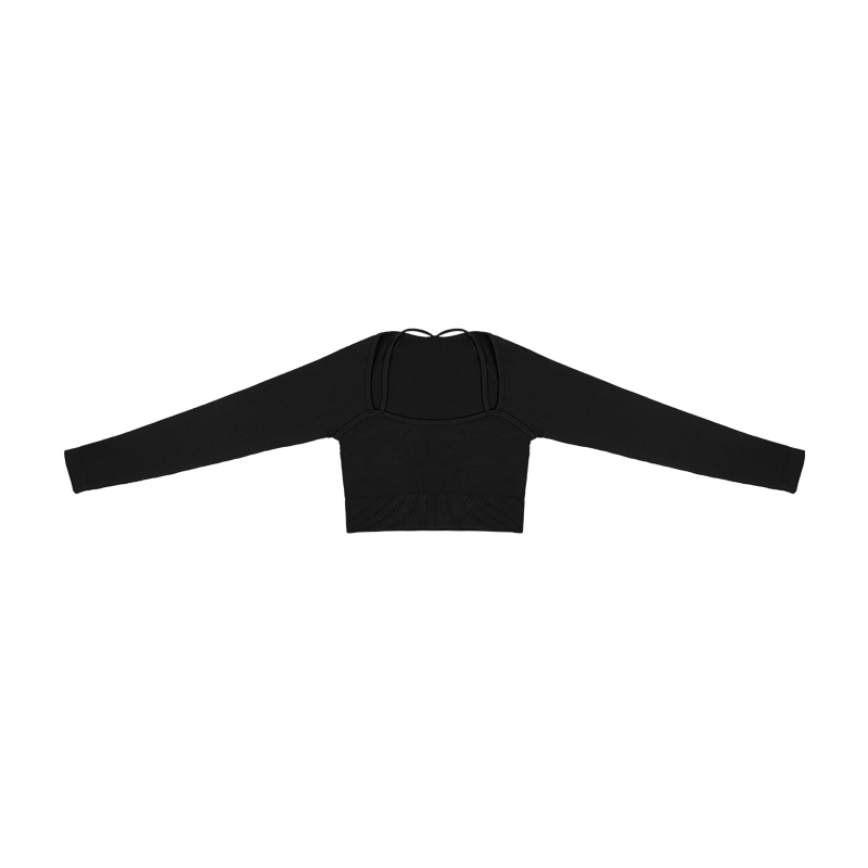 New Long Sleeve Yoga Wear With Chest Pad Quick Dry Fitness Wear MH133671B-L
