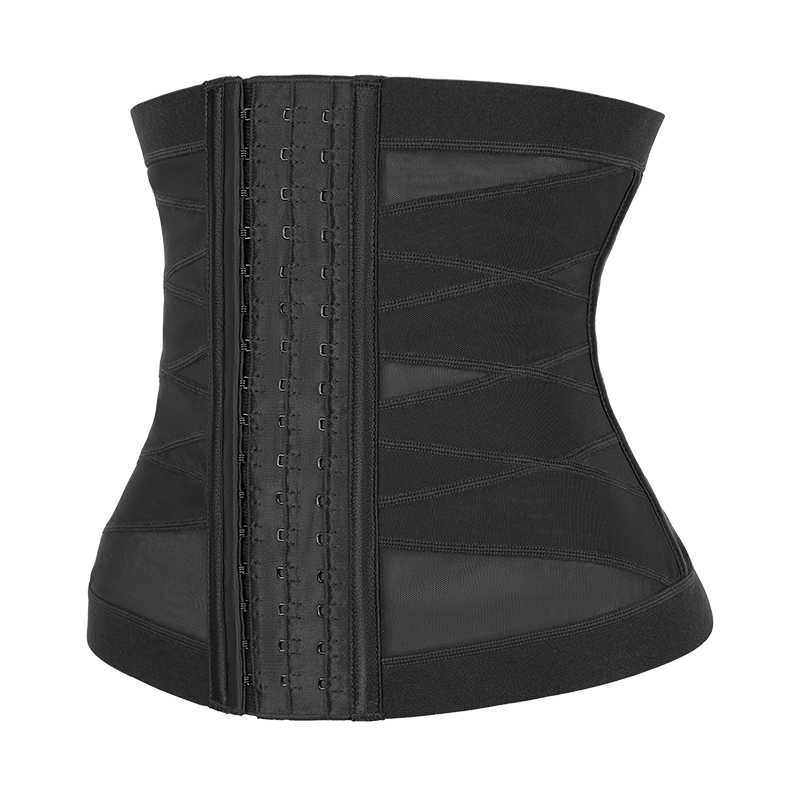 cross over belt waist trainer with 5 steel bones MT000190B