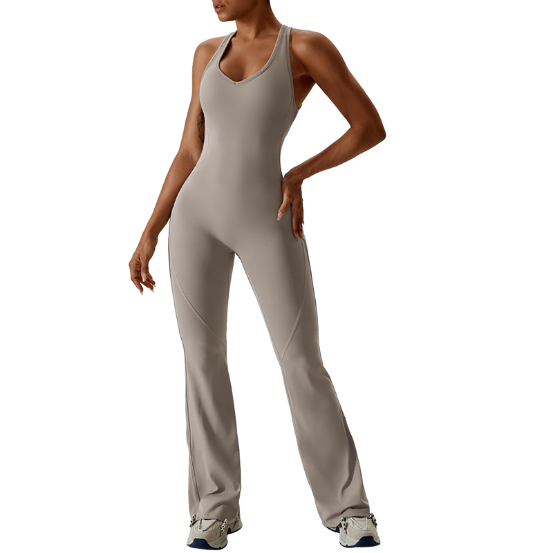 Scoop Neck Bodycon Full Length Casual Unitard Playsuit MH133788