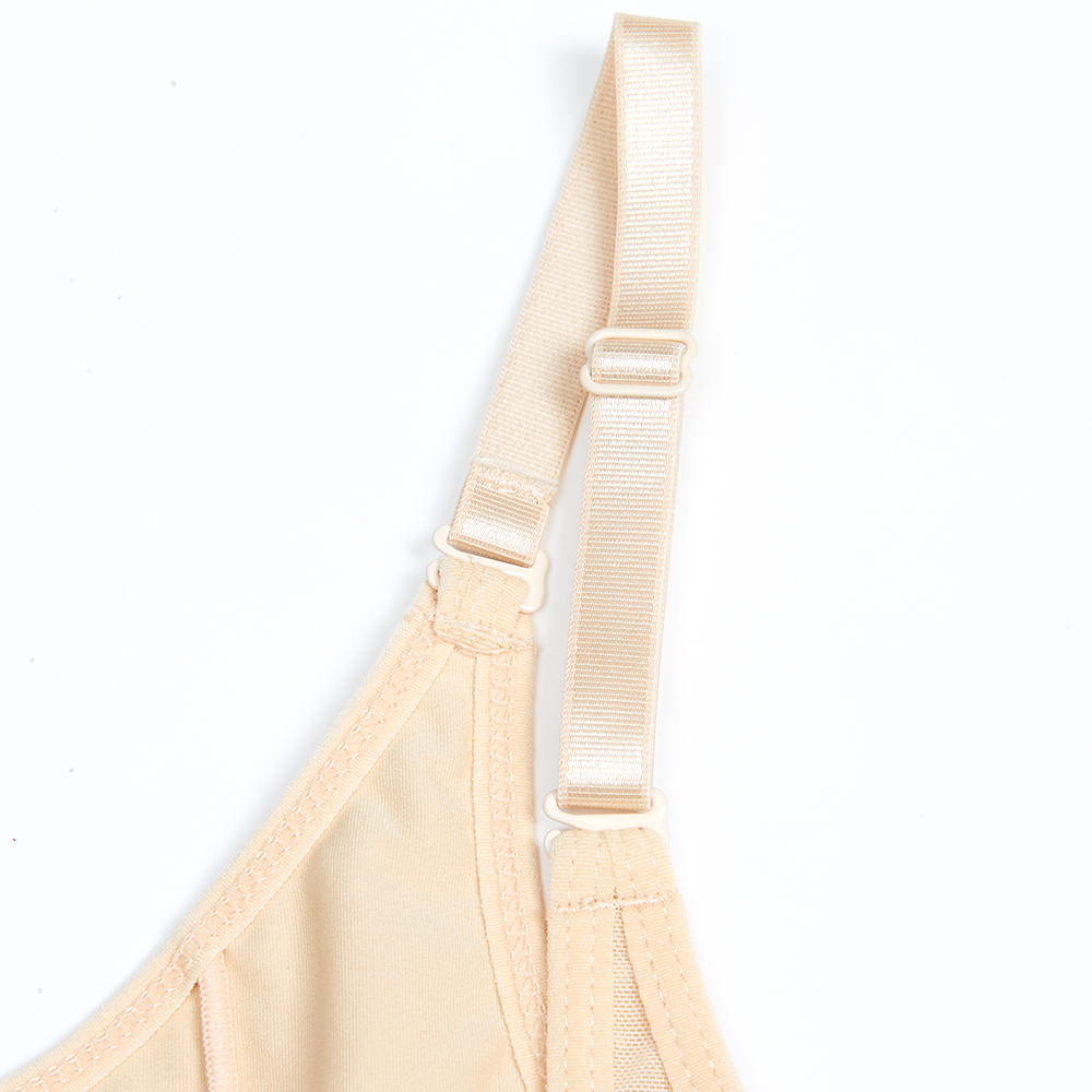 The new type of large size European and American breasted zipper body shaper with lengthened straps MT000017B