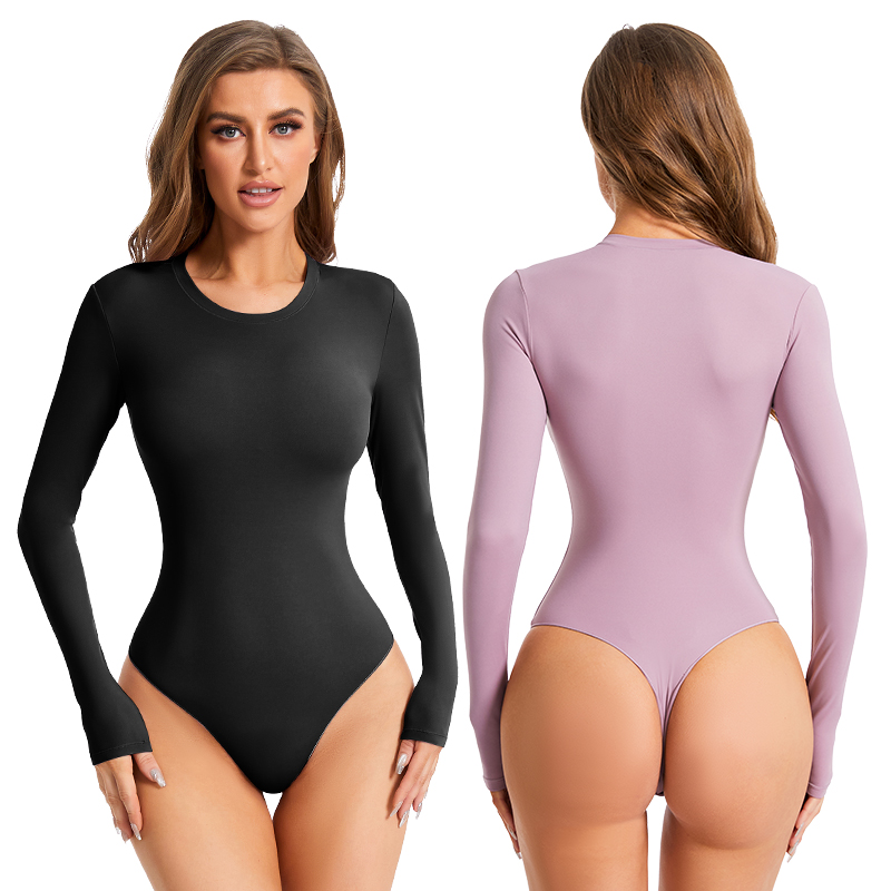 Fits Everybody Long SLeeve Crew Neck Bodysuit