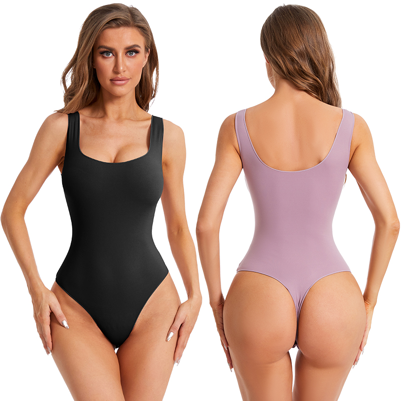 Fits Everybody Square Neck Thong Bodysuit